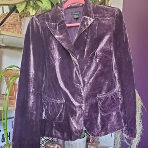 Velvet plum blazer